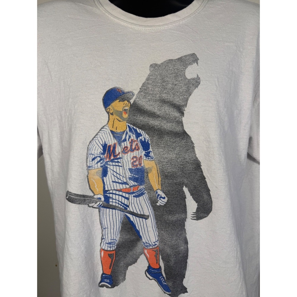 2 Pete Alonso Polar Bear T-Shirt New York Mets White size Large